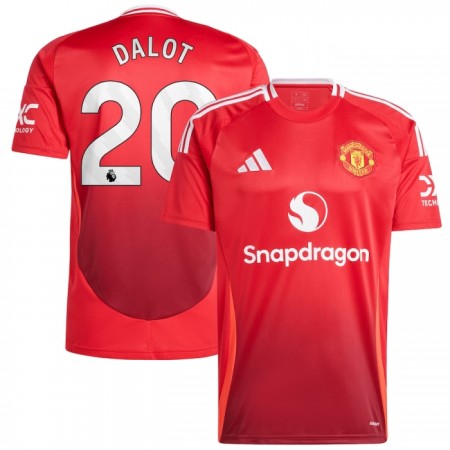 Camisolas Manchester United Dalot 20 1º Equipamento Principal 2024-25 Manga Curta